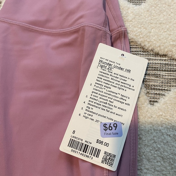 Lululemon New Size 8 Wunder Under leggings. Check out all my Lulu! - Picture 2 of 2